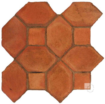 hand made picket dot terracotta tiles spanish pedralbes treated