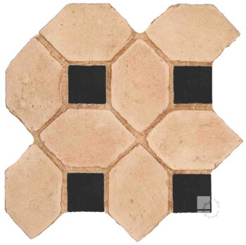 hand made picket dot terracotta tiles spanish pedralbes treated