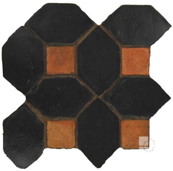 hand made picket dot terracotta tiles spanish pedralbes treated