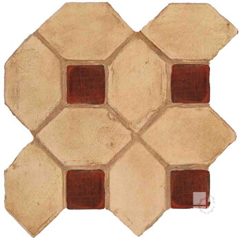 hand made picket dot terracotta tiles spanish pedralbes treated