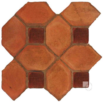 hand made picket dot terracotta tiles spanish pedralbes treated