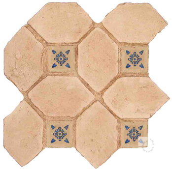 hand made picket dot terracotta tiles spanish pedralbes treated