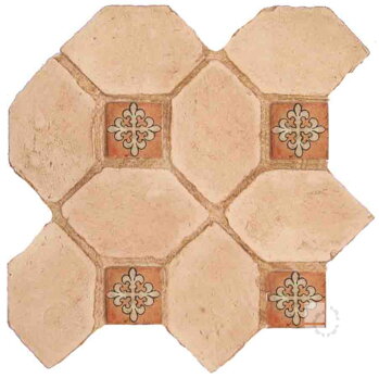 hand made picket dot terracotta tiles spanish pedralbes treated