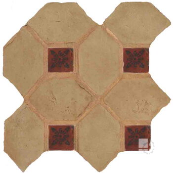 hand made picket dot terracotta tiles spanish pedralbes treated