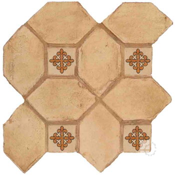 hand made picket dot terracotta tiles spanish pedralbes treated