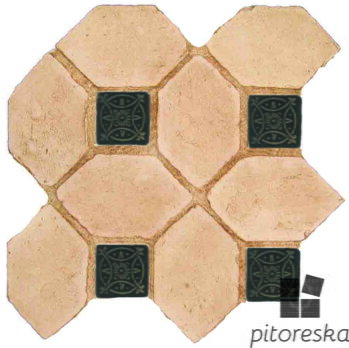 hand made picket dot terracotta tiles spanish pedralbes treated