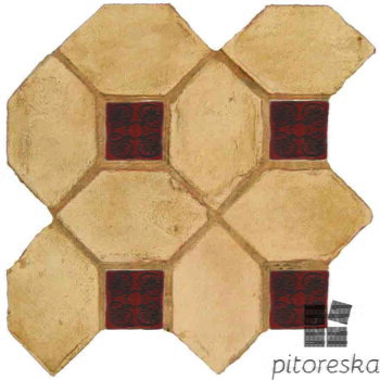 hand made picket dot terracotta tiles spanish pedralbes treated