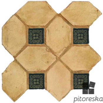 hand made picket dot terracotta tiles spanish pedralbes treated