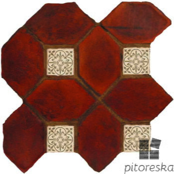 hand made picket dot terracotta tiles spanish pedralbes treated