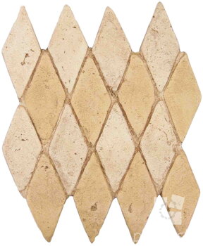 hand made rhombus terracotta tiles spanish pedralbes treated