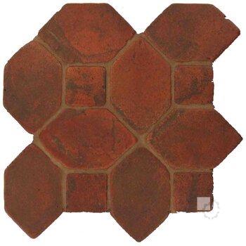 hand made picket dot terracotta tiles spanish pedralbes treated