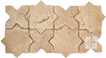 hand made star cross terracotta tiles spanish pedralbes treated