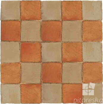 hand made terracotta tiles spanish pedralbes treated