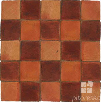 hand made terracotta tiles spanish pedralbes treated