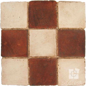 hand made terracotta tiles spanish pedralbes treated