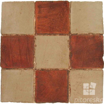 hand made terracotta tiles spanish pedralbes treated