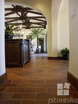 antique terracotta floor tiles halls rooms