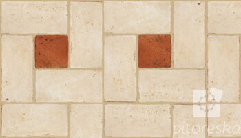 pinwheel - Traditional + Antique White terracotta floor tiles hand made traditional spanish treated cotto