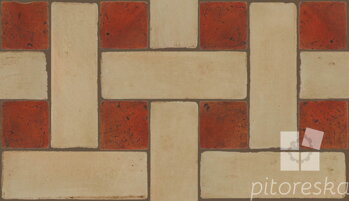 basket weave - Old World + Dirty White terracotta floor tiles hand made traditional spanish treated luxury cotto