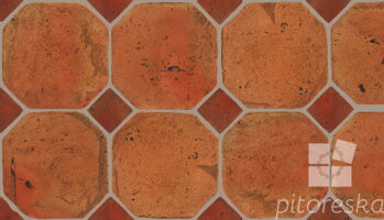 terracotta floor tiles hand made traditional spanish treated luxury cotto octagon + dot