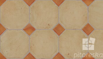 terracotta floor tiles hand made traditional spanish treated luxury cotto octagon + dot