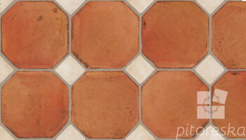 terracotta floor tiles hand made traditional spanish treated luxury cotto octagon + dot