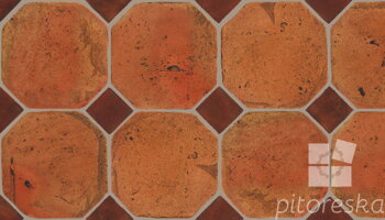 terracotta floor tiles hand made traditional spanish treated luxury cotto octagon + dot