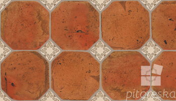 terracotta floor tiles hand made traditional spanish treated luxury cotto octagon + dot