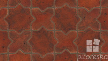 terracotta floor tiles hand made traditional spanish treated luxury cotto star + cross