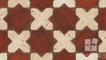 terracotta floor tiles hand made traditional spanish treated luxury cotto star + cross