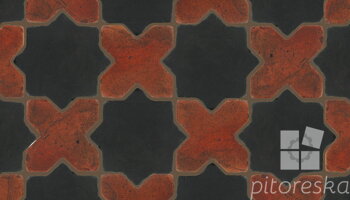 terracotta floor tiles hand made traditional spanish treated luxury cotto star + cross