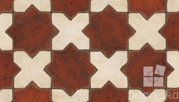 terracotta floor tiles hand made traditional spanish treated luxury cotto star + cross