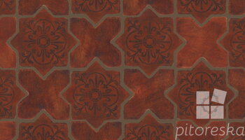 terracotta floor tiles hand made traditional spanish treated luxury cotto star + cross