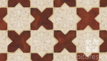 terracotta floor tiles hand made traditional spanish treated luxury cotto star + cross