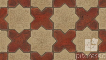 terracotta floor tiles hand made traditional spanish treated luxury cotto star + cross