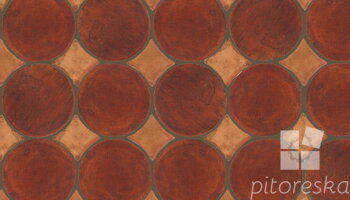 terracotta floor tiles hand made traditional spanish treated luxury cotto round + dot R