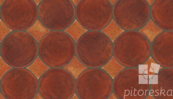 terracotta floor tiles hand made traditional spanish treated luxury cotto round + dot R