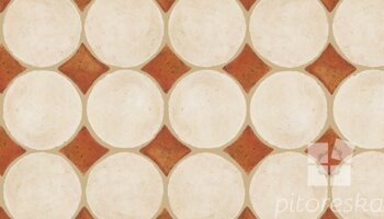 terracotta floor tiles hand made traditional spanish treated luxury cotto round + dot R