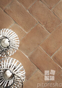 Hand made tuscan terracotta tiles - IP-TN series - grey