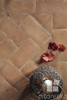 Hand made tuscan terracotta tiles - IP-TN series - grey