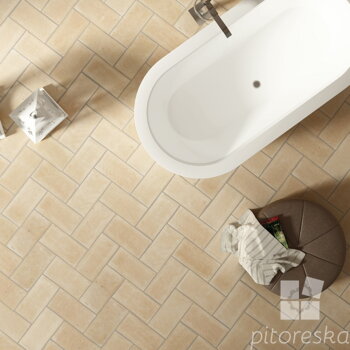 Hand made tuscan terracotta tiles - IP-TP series - ochre