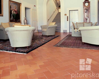 Hand made tuscan terracotta tiles - Medici series