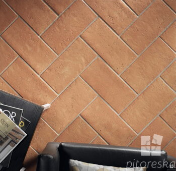 modern terracotta tiles warm colour and soft texture