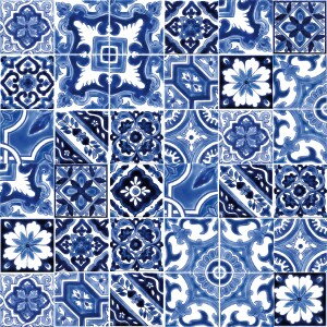 Patchwork bleu m.