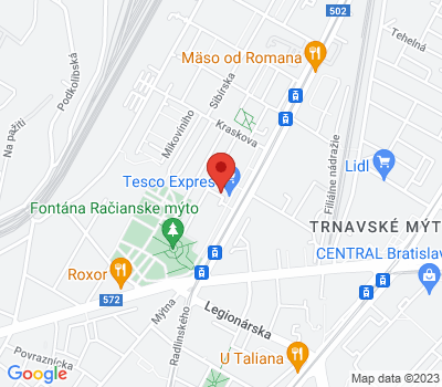 Google map: Račianska 9, 83102 Bratislava